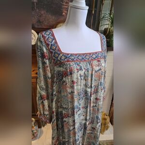 Johnny Was Jade Velma Embroidered Dress Size L